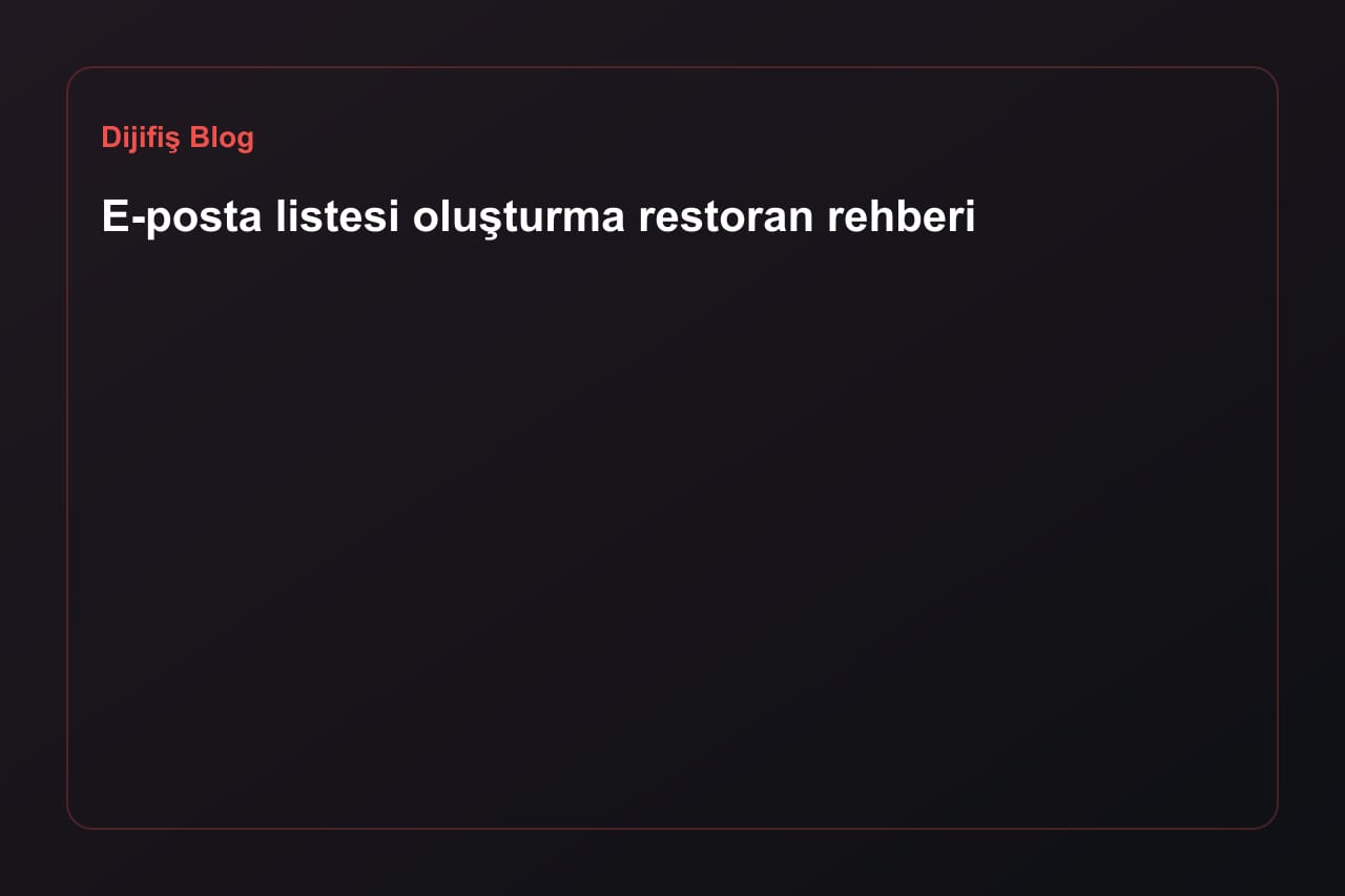E-Mail-Liste für Restaurants aufbauen