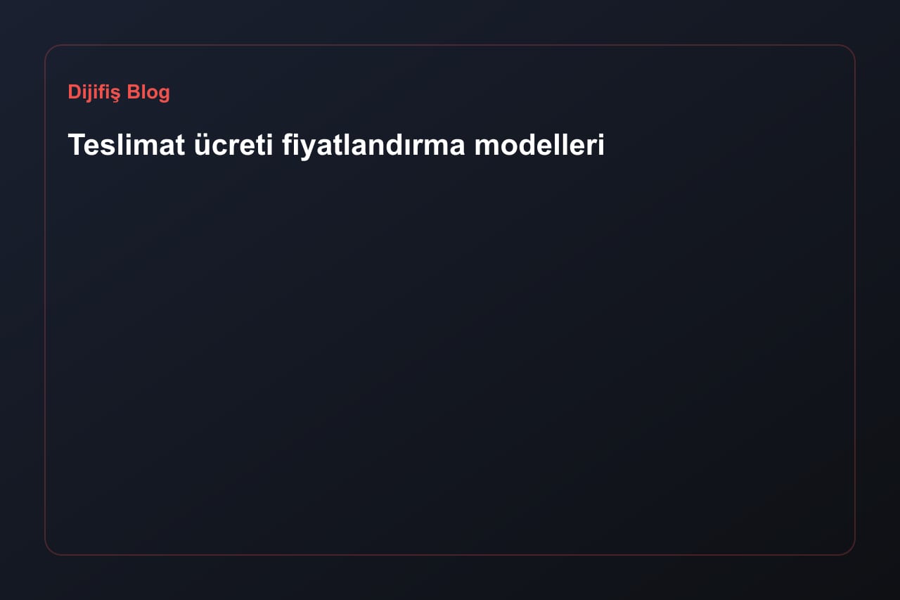 Preismodelle für Liefergebühren