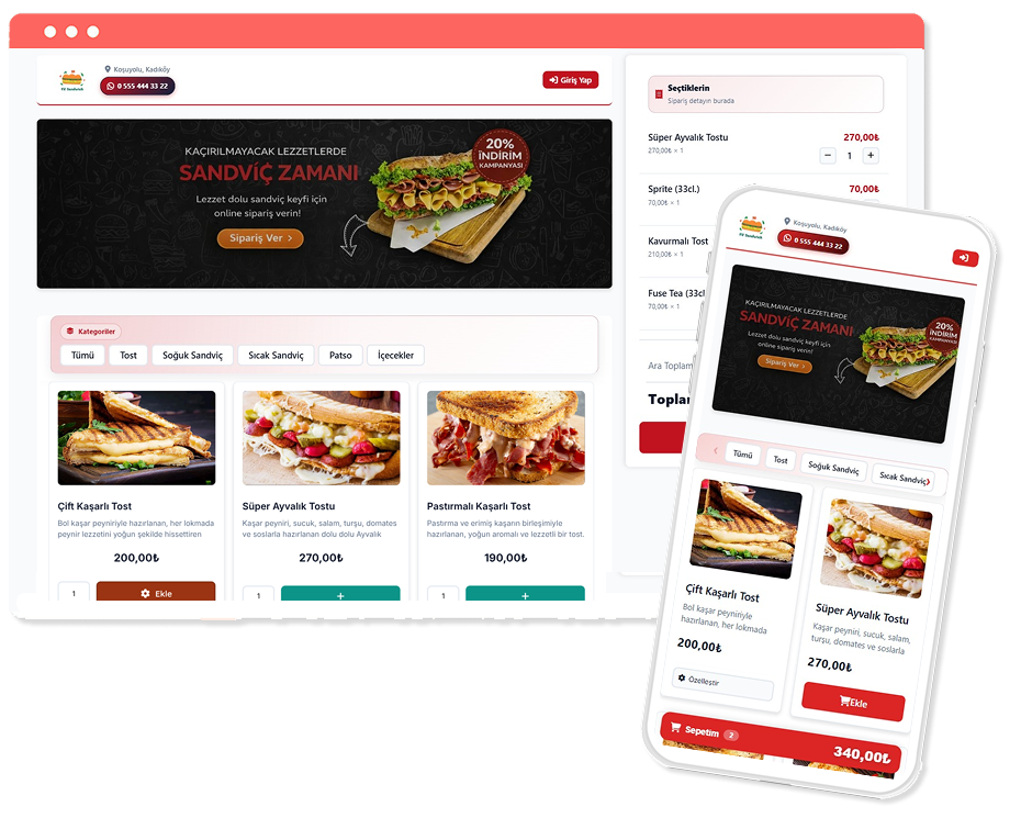 Pastane online sipariş — Yededoy