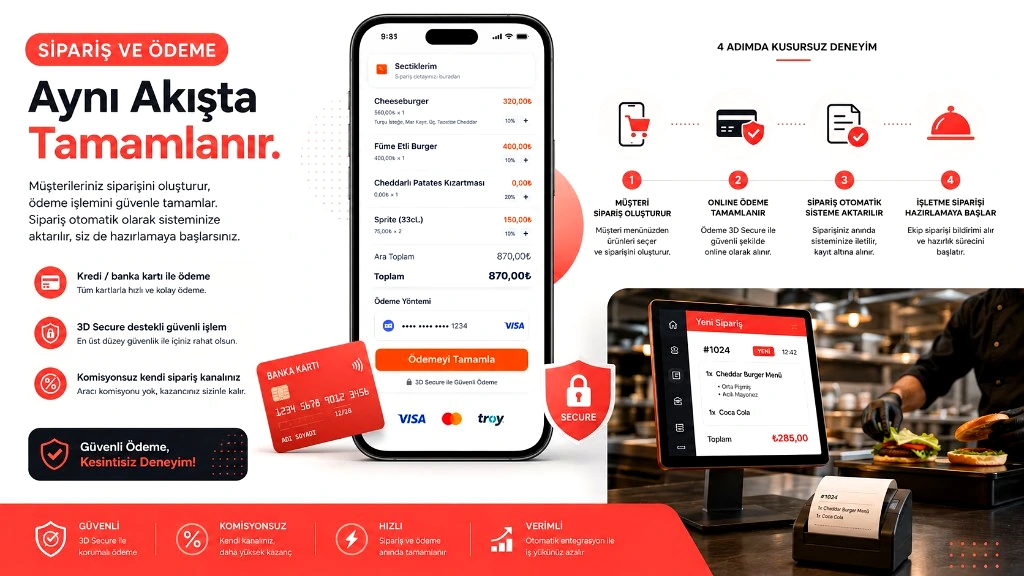 Paket servis sipariş ekranı — Yededoy