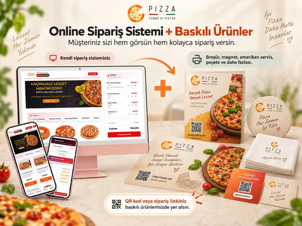 Online-Bestellsystem und Druckprodukte — Bestellung per QR-Code